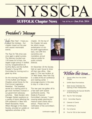 Fillable Online Nysscpa Jan Feb 14 Nysscpa Suffolk Newsletter REV