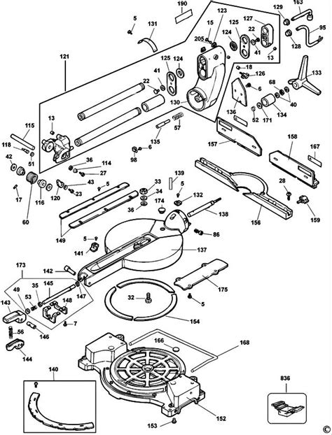 DeWalt DW708 Type 1 Mitre Saw Spare Parts Part Shop Direct