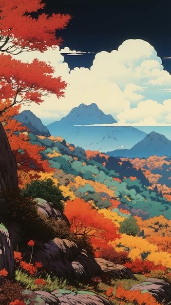 Premium Photo | Cosmic Autumn Symphony A Glimpse of 1980's Anime ...