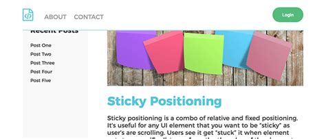 How To Create A Sticky Header