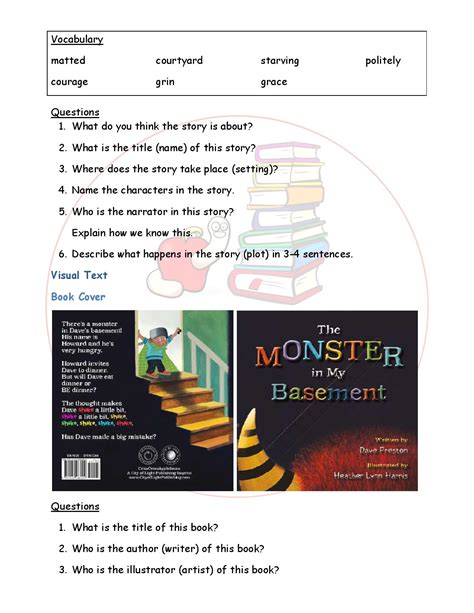 Visual Text Comprehension Worksheets