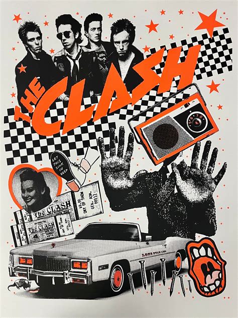 The Clash Commemorative Poster Etsy Graphic Design Posters Graphic