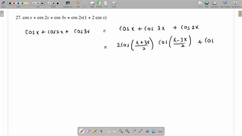 Solvedprove That The Given Equation Is An Identity Cosxcos2 Xcos3 X