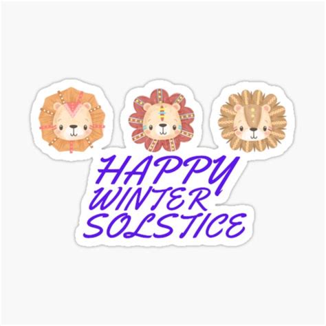 Happy Winter Solstice Sticker For Sale By Aarongy Redbubble