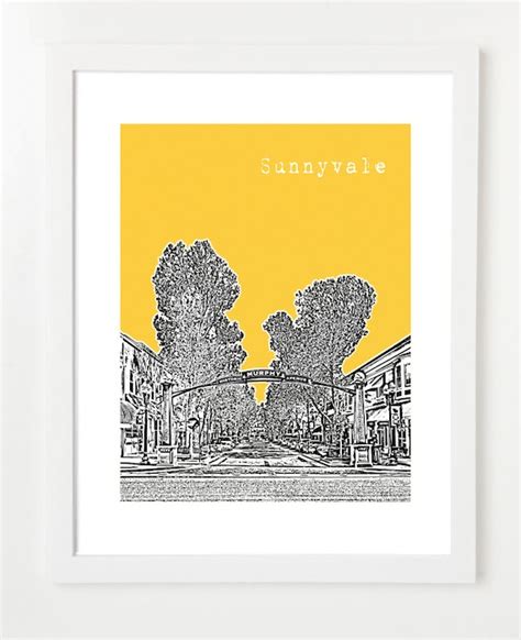 Sunnyvale California Art Sunnyvale CA Art Poster - Etsy