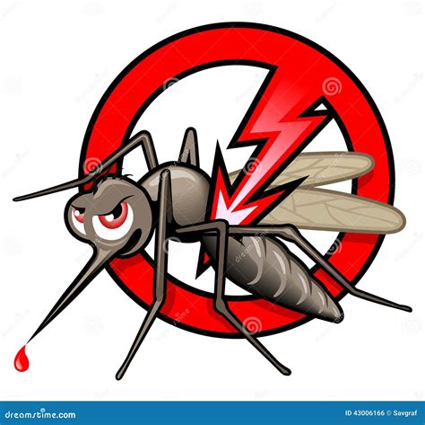 Stop Mosquito Label Stock Vector Illustration Of Arrow 43006166