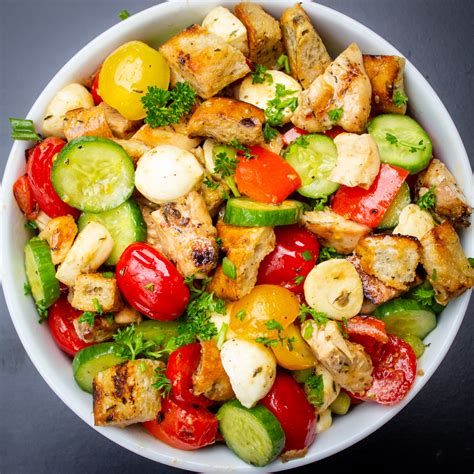 Panzanella Toscana With Grilled Chicken 35 Min Two Kooks In The Kitchen