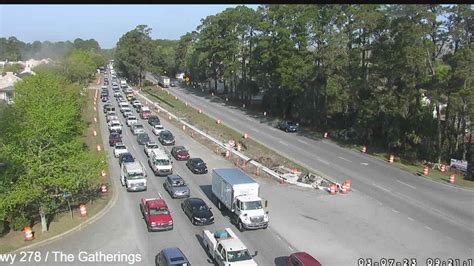 Traffic Backup On The Hilton Head Sc Bridge Tuesday Morning Hilton