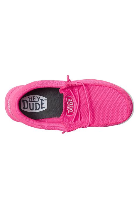 Hey Dude Shoes Womens Wendy Funk Mono Shoes In Electric Pink 40065