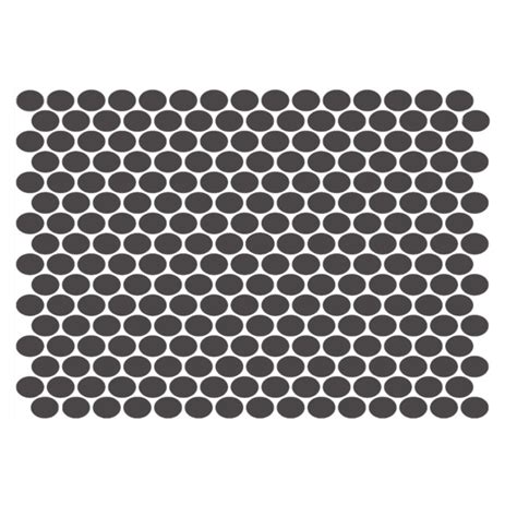 American Olean Unglazed ColorBody Mosaic Penny Round Solids Black