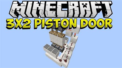 [1.8] Minecraft: 3x2 Piston Door Minecraft Project