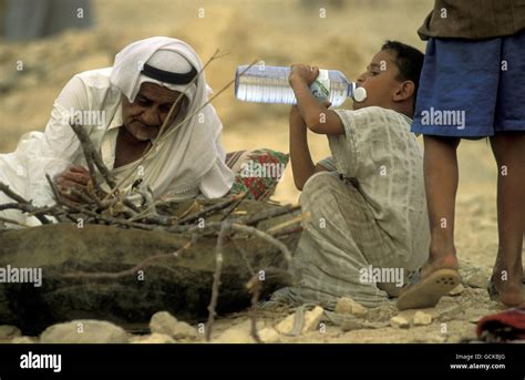 People Near The Town Of Palmyra In Syria In The Middle East Stock Photo