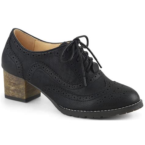 Russell Womens Wingtip Oxford in Black