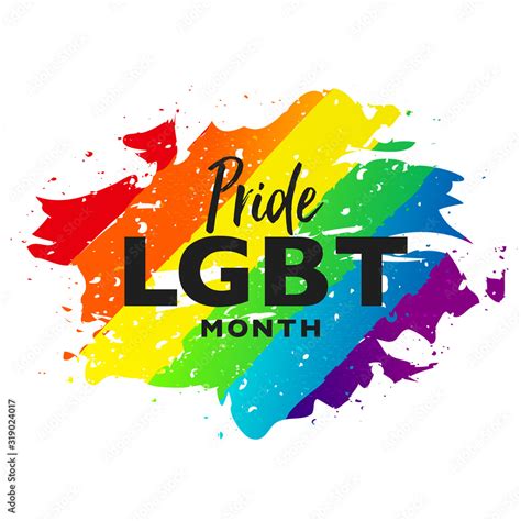 Lgbtq Pride Month Logo Multi Color Rainbow Conceptual Vector Design Illustration Isolated On