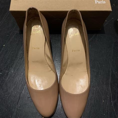 Christian Louboutin Mistica Patent Leather Nude Pumps Gem