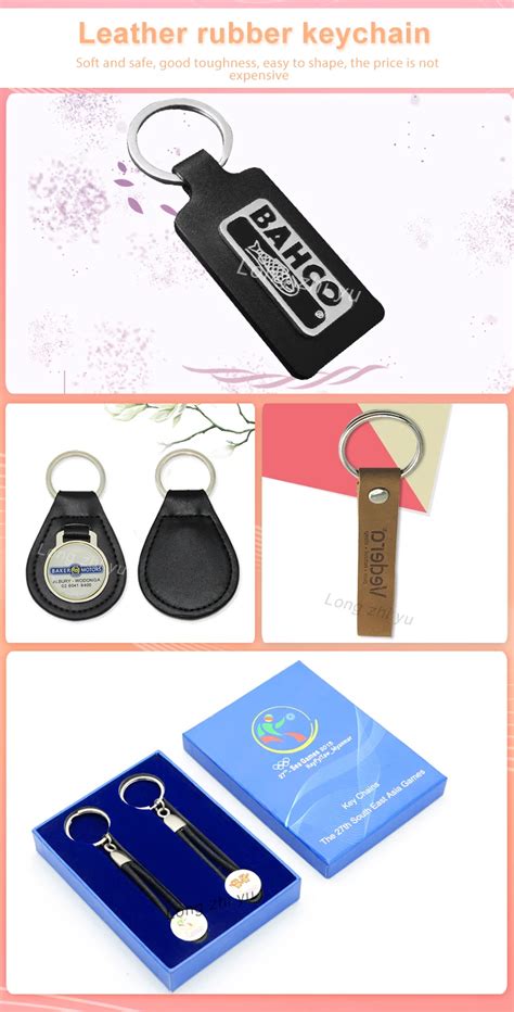 Longzhiyu Years Manufacturer Custom Leather Strap Keychain With