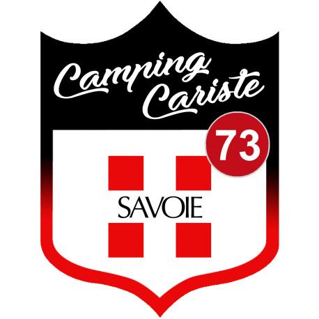 Sticker Autocollant Blason Camping Cariste Savoie X Cm