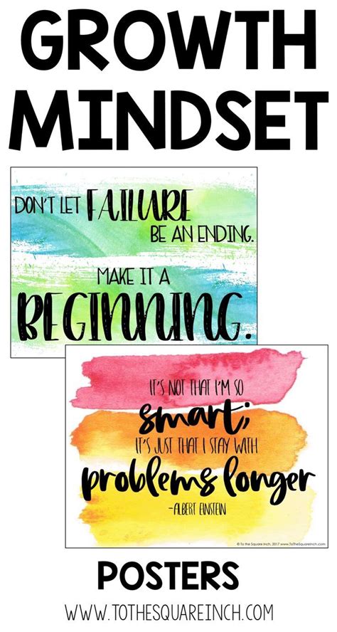 Free Growth Mindset Posters Printable Printable Templates