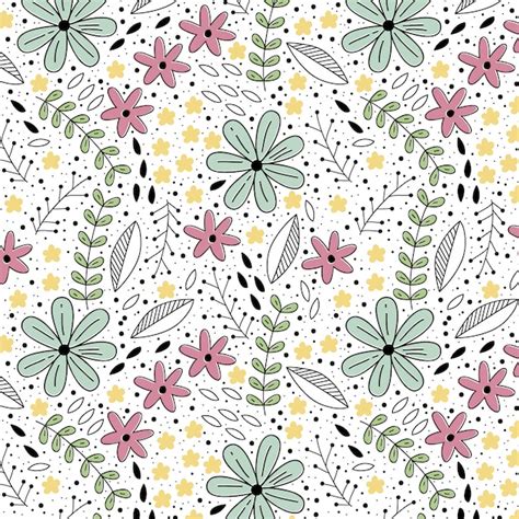 Fondo De Flores Y Hojas De Muchos Colores Hermosos Vector Premium