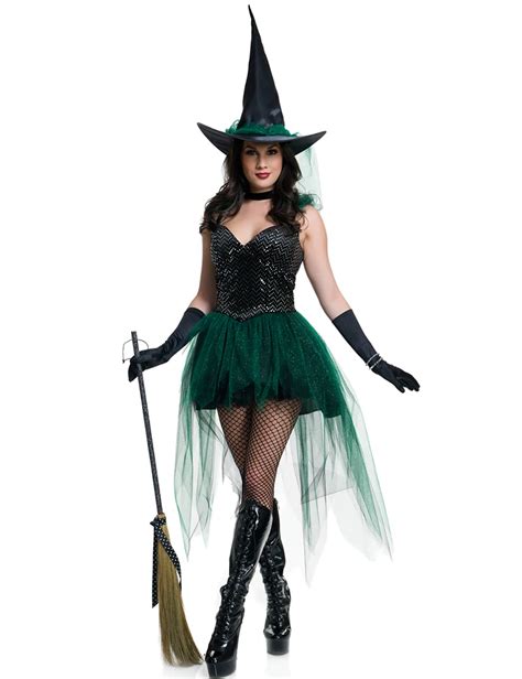 Buy Moonight 4 Pcs Gothic Witch Halloween Costume Sorceress Costume Adult Witch