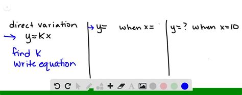 Solved Suppose Y Varies Directly With X Write A Direct Variation