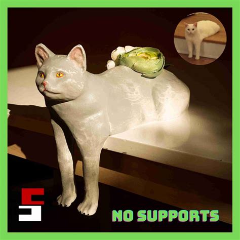 3D Printable Cat Planter Pot Meme by sliceables