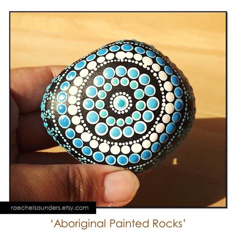 Painted Rock Aboriginal Dot Art Painted Stone Acrylic Aboriginal Dot