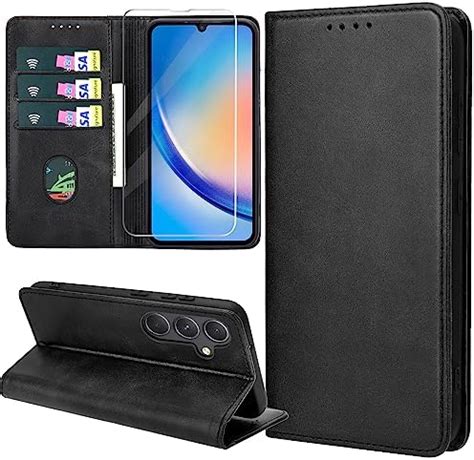 ZYMOU Cover Per Samsung Galaxy A34 5G Custodia A Premium Pelle PU