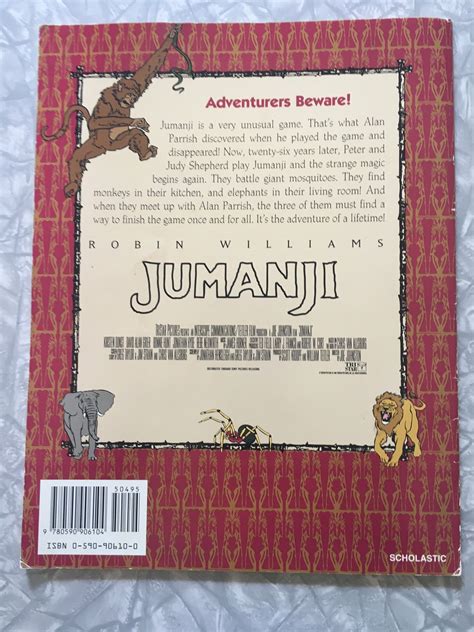 1995 Jumanji Storybook Movie Picture Book Etsy