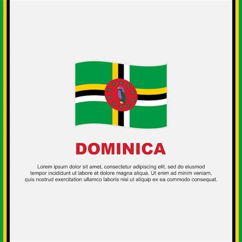 Plantilla De Diseño De Fondo De La Bandera De Dominica Banner Del Día De La Independencia De