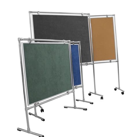 Tablica tekstylna dwustronna w stelażu 100x60x180cm Tablice Grito