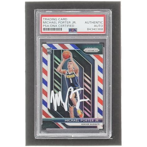 Michael Porter Jr Signed 2018 19 Panini Prizm Prizms Red White And