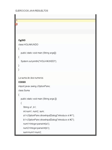 PDF Ejercicios Java Resueltos DOKUMEN TIPS