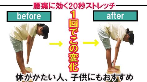 【腰痛に効くストレッチ】1回20秒で腰が楽になる腰痛ストレッチ Youtube