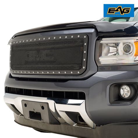 EAG Rivet Black Stainless Steel Wire Mesh Grille Insert Fit For 2015