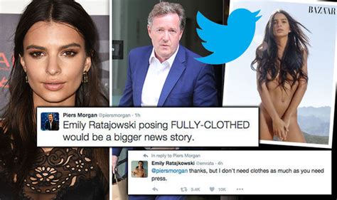 Emily Ratajkowski Slams Piers Morgan Again In Heated Twitter Spat Over