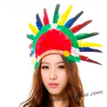 Головной убор индейца. Карнавальный детский головной убор с перьями ...