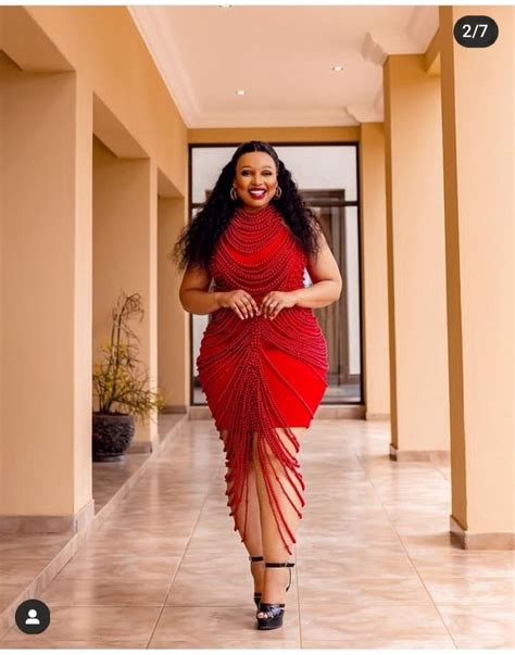 Phindile Gwala Stuns In Red Dress Former Imbewu Actress