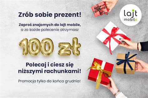 100 zł za polecenie znajomego na Święta w lajt mobile Komórkomat pl