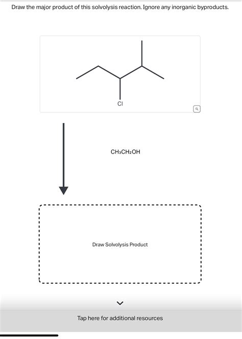 Solved Draw The Major Product Of This Solvolysis Reaction