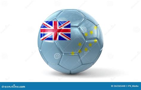 Tuvalu National Flag On Soccer Ball Stock Illustration Illustration