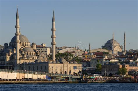 Eminonu District And Galata Bridge Istanbul Editorial Stock Image