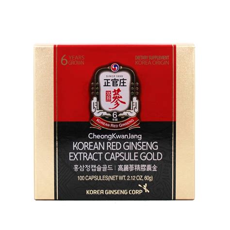 Korea Ginseng Corp Korean Red Ginseng Extract Capsule Gold 100