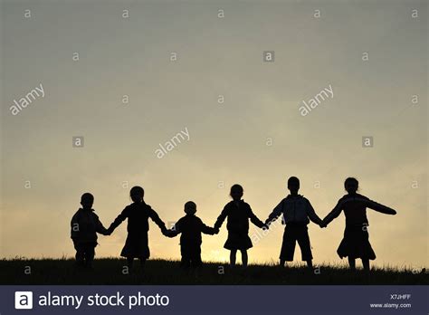 Children Silhouettes High Resolution Stock Photography And Images Alamy