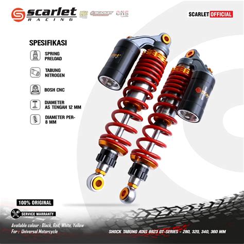 Jual Scarlet Racing Shock Absorber Shockbreaker Skok Tabung Atas