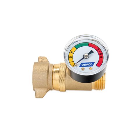 Camco Brass Marinerv Water Pressure Regulator With Gaugeprotects Rv Kitchen Small Appliances