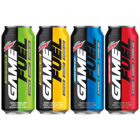 MTN DEW GAME FUEL 4 Flavor Variety Pack Energy Drink 16 Oz 12 Pack