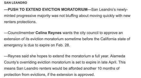 Landlord Alameda Co Ca San Leandro City Council Member Pushes To