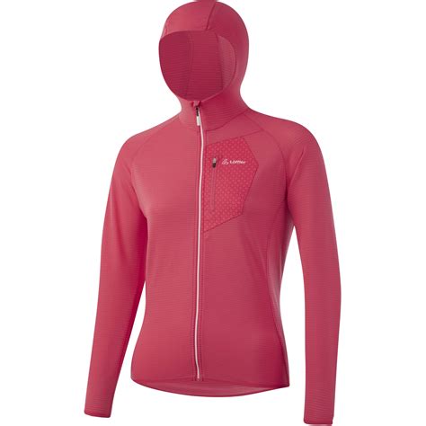 Löffler Veste à Capuche Femme Full Zip Techfleece rouge red 561