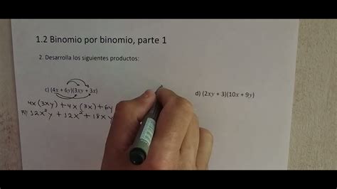 1 2 Binomio Por Binomio Parte 1 Cuaderno De Ejercicio Numeral 2